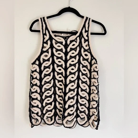 Chloe circular crochet tank top L - Picture 4 of 6